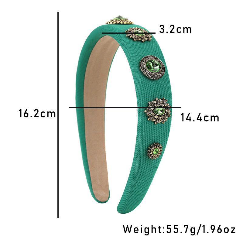 Wholesale Simple Diamond Flower Fabric Headband